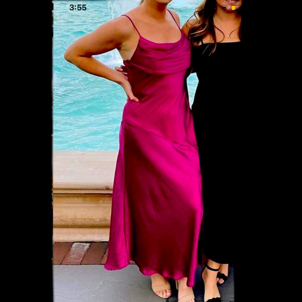 Magenta dress worn once size M